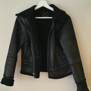Suede Black Collar Jacket